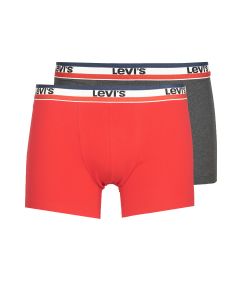 Levi's 2-Pack Logo Boxers Brief Rood/Antraciet