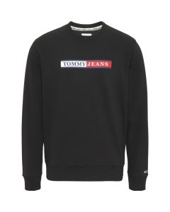 Tommy Jeans Reg Essential Graphic Crew Sweater Zwart