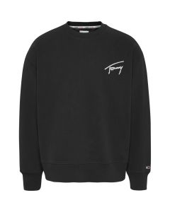 Tommy Jeans Signature Crew Sweater Zwart