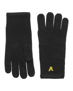 Lyle & Scott Racked Ribbed Gloves True Zwart