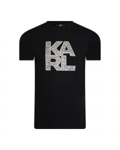 Karl Lagerfeld Library Logo Shirt - Zwart