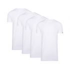 Cappuccino Italia 4-Pack T-shirts Ronde Hals Wit - Extra lang